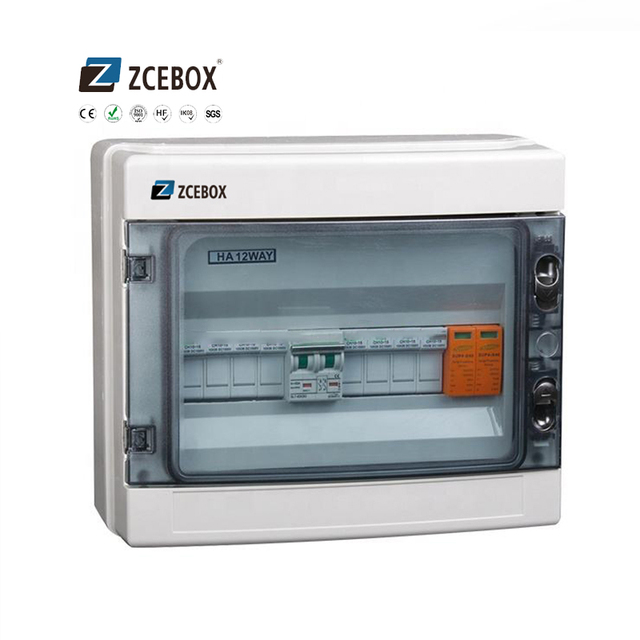 ZCEBOX IP65 Outdoor PVC Power Distribution Switch Box Solar System String Combiner Box with -25~+55 Operating Temperature