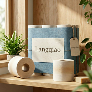 <span class=keywords><strong>Papel</strong></span> Higiénico Biodegradable de 3 Capas, Suave al Tacto, Ecológico, de Pulpa Reciclada Langqiao, para Hogares Compartidos - Product Image 1