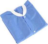 Blouse de laboratoire jetable non tissée blanche avec poche, robe de visiteur pour hôpital, clinique dentaire, usine