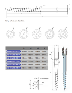 Perceuse à vis <span class=keywords><strong>au</strong></span> <span class=keywords><strong>sol</strong></span> avec bride sans bride Vis d'ancrage en acier pour système de montage <span class=keywords><strong>au</strong></span> <span class=keywords><strong>sol</strong></span> solaire ou fondation de maisons en <span class=keywords><strong>bois</strong></span> - Product Image 5