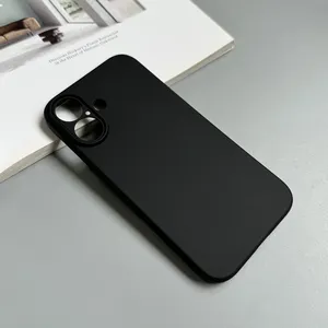 Funda de teléfono mate de silicona TPU negra completa de lujo para <span class=keywords><strong>iPhone</strong></span> 16E 16 15 14 13 <span class=keywords><strong>12</strong></span> 11 <span class=keywords><strong>Pro</strong></span> Max 16 15 14 7 8 Plus funda trasera blanda - Product Image 6