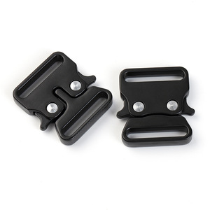 Side Release Buckle Zinc Alloy Black Adjustable <b>Webbing</b> Buckle For Bags And Belts Durable Quick Release - Product Image 2