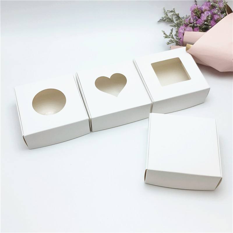 White box with heart shape window