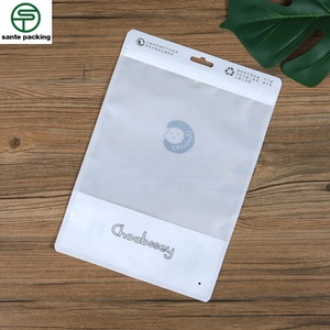 Custom Color 3 Side Seal Heat Seal Gravure Printed Recyclable Towel Bag with Window for Packaging - Product Image 2