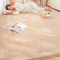 Tapis moelleux en mousse à mémoire de forme pour salon, tapis shaggy de luxe pour chambre d'enfant, chambre à coucher, tapis en fausse fourrure de lapin doux, tapis tatami