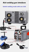 Soudeuse électrique à onduleur à l'arc MMA 250 Amp avec support de fil fluxé pour soudeur électrique à usage domestique et industriel