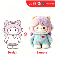 Boneka Plush Super Lembut Custom OEM/ODM, Boneka Hewan Isi Kapas PP, Ukuran 11-30CM, Unisex, Merek Xiaonuomi