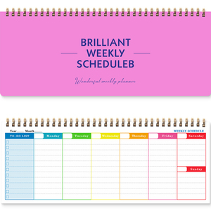 Agenda Settimanale 2026 con Copertina in PP, Formato 305*118mm, Quaderno a Spirale per Motivazione <span class=keywords><strong>Personale</strong></span> - Product Image 2