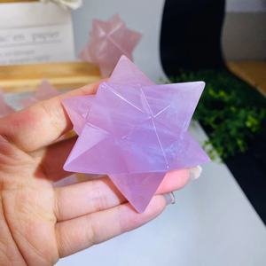 7 cm Rose Quartz <span class=keywords><strong>merkaba</strong></span> Sao chữa bệnh tự nhiên đá quý tinh thể sao cho trang trí - Product Image 2