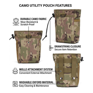 Bolsa de Almacenamiento de Cintura con Cordón de Camuflaje, Portátil, <span class=keywords><strong>para</strong></span> Exteriores, <span class=keywords><strong>para</strong></span> Escalada, Senderismo y Camping, de Poliéster, <span class=keywords><strong>para</strong></span> Seguridad al Aire Libre - Product Image 2