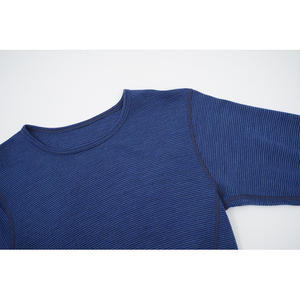 Solarwool Custom Interlock Heated Stripe Underwear Long Johns <strong>Base</strong> Shirt 100% Merino <strong>Wool</strong> Womens <strong>Layer</strong> - Product Image 2