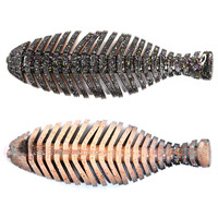 LUTAC Nouveau et amélioré PVC Slow Sinking Sea Bass Thousand-layer Fish Soft Fishing Lure Craw Sequins Simuler Real Fish Mandarin