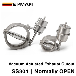 Válvula de Escape Activada por Vacío EPMAN, Estilo Abierto, SS304, 51mm-102mm, Compatible con Sistemas de Escape Catback, EP-CUT-OP - Product Image 1