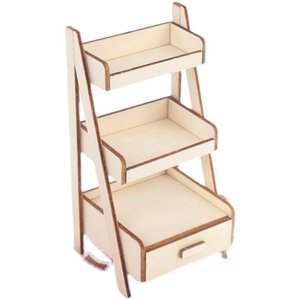 Support à fleurs en bois miniature <span class=keywords><strong>pour</strong></span> maison de poupée 1:12, <span class=keywords><strong>Meuble</strong></span> miniature <span class=keywords><strong>pour</strong></span> maison de poupée, Modèle d'étagère en bois <span class=keywords><strong>pour</strong></span> scène Ob11, Étagère DIY - Product Image 5