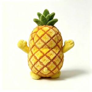Peluche de piña personalizable, adorable peluche de piña, juguete de peluche de fruta tropical, cojín de piña - Product Image 2