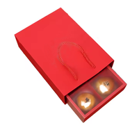 Emballage de boulangerie et de sushi carton kraft à main rouge noir papier fourre-tout sacs-cadeaux pour le retour de nourriture et l'offre de cadeaux