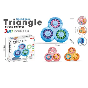 Rotation à dix côtés doigt haricots magiques Spin perle Puzzles jeu Gyro Antistress apprentissage éducatif disque magique pour les enfants