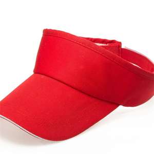 Visera Unisex de Verano, Sombrero para el Sol con Ala Ancha, Plano y Transpirable, 100% Poliéster, para las Cuatro Estaciones, en Blanco, Azul, Negro, Rojo, Amarillo y Naranja - Product Image 1