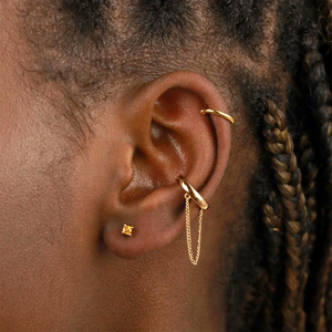 Boucles d'oreilles simples en argent S925 avec zircon à quatre griffes, mini-diamant coloré, pierre de naissance du mois, nouvelles boucles d'oreilles pour couple - Product Image 6