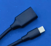 Konverter Kabel Data USB Tipe C USB-A OTG Jaket PVC 20Cm Transmisi Kecepatan Tinggi untuk Ponsel Android Flash Drive Eksternal Mouse