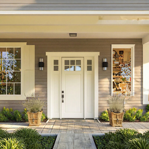 Puerta Exterior de Madera Sólida Insonorizada e Impermeable, Puerta de Entrada Moderna con Acabado de Superficie, Diseño de Entrada para Villa - Product Image 3