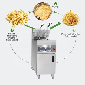 Freidora De Patatas Presion De Pollo Industry a Gas <span class=keywords><strong>Tres</strong></span> Para 3 Tanques <span class=keywords><strong>Comercial</strong></span> Electrica Agua Y Papa Aceite - Product Image 4