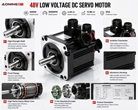 Moteur Servo DC AONING 24V 50W 0.16N.m 40Flange Étanche Efficacité IE3 Cadre 42mm pour Bras Robotique Appareil Électroménager Utilisation Domotique