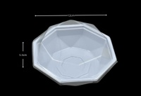 Conteneur à gâteau jetable à usage unique en PET de qualité alimentaire, couvercle octogonal transparent, fond doré, impression personnalisable, modèle DT-1061 pour