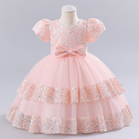 Robe de Princesse Elsa Personnalisée de Luxe pour Filles, à Manches Courtes, pour Anniversaire, Soirée, Mariage et Fête