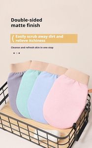 Customized Moroccan Hammam Bath <b>Scrub</b> Rayon Viscose Glove Mitt Peeling Turkish Silk Exfoliating <b>Body</b> Mitt - Product Image 4