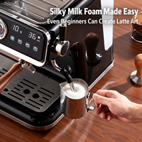 Machine à café expresso électrique automatique en acier inoxydable 1350W, contrôle semi-automatique, portable, utilisation hôtelière, automatique