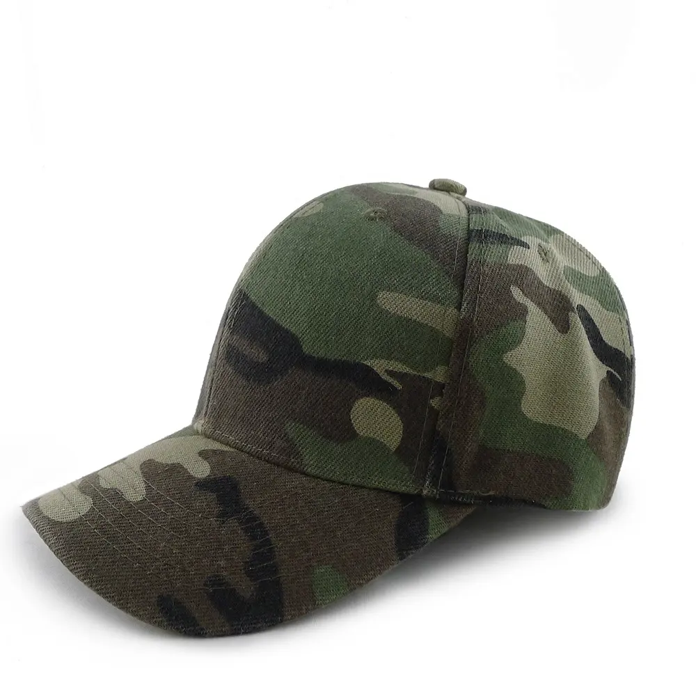 Chapéu de beisebol ajustável, alta qualidade, 6 painéis, chapéus de camuflagem, boné para caminhoneiro, chapéu personalizado, atacado, gorros, esportes
