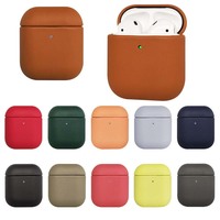 Étui Airpods 1 2 Pro en Faux cuir lisse, luxe, mode PU, personnalisé, Original