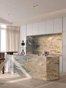 Lussuoso Piano per Isola in Marmo Blu di <span class=keywords><strong>Brescia</strong></span> Italiano, Lastra di Marmo Blu Lucidato per Hotel, <span class=keywords><strong>Casa</strong></span>, Tavoli, Pavimenti e Rivestimenti - Product Image 4