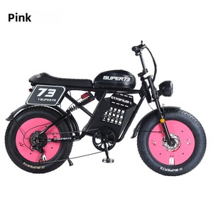 Bicicleta Eléctrica Todoterreno Premium de 48V 500W con Llantas Gruesas de 20 Pulgadas, Estilo Retro RX, 7 Velocidades, Acero con Alto Contenido de Carbono, Doble Suspensión, para Nieve y Montaña - Product Image 2