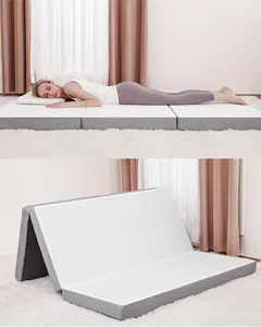 HotSale Tri katlanır yatak katlanabilir yatak köpük Topper zemin yatak
