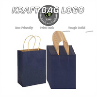 Bolsa de papel artesanal de estilo clásico con logotipo personalizado: impresión digital, fácil almacenamiento para organizar ropa interior, pieles y alimentos,