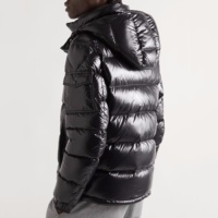 Veste matelassée en duvet brillante et légère pour homme et femme, avec capuche, personnalisable, pour l'hiver