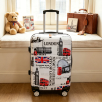 Ensemble de 3 valises à roulettes rigides en PC, de luxe, modernes, avec logo personnalisé, pour voyage, vente en gros d'usine