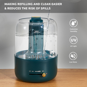 Mát Mist Maker <span class=keywords><strong>Fogger</strong></span> không dây độ ẩm không khí siêu âm 2000mAh có thể sạc lại pin USB khuếch tán nước điện 25 110 Trắng - Product Image 6