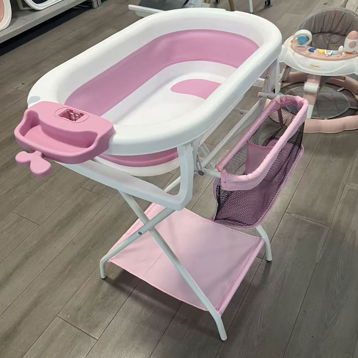 HB905A+baby bath stand grey