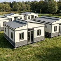 Maison préfabriquée modulaire extensible moderne et élégante avec salle de bain intégrée pour projets hôteliers, scolaires, de villégiature et de camping