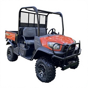Véhicule utilitaire Kubota RTV-X 4x4 certifié EPA avec blocage de différentiel, orange et noir, cage de sécurité, benne arrière - Product Image 1