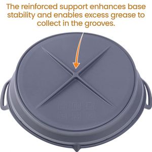 8.5/9 Inch Custom Round Bpa Free Non-Stick Collapsible air Fryer Silicone Liners,silicone air Fryer Liner Manufacturer - Product Image 5
