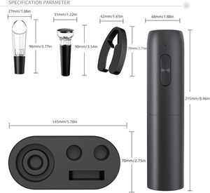 New Design 4-in-1 Lithium Rechargeable Electric <b>Bottle</b> <b>Wine</b> Opener Set - Product Image 4