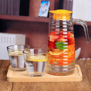 Juego de cinco piezas de teteras para agua fría, tazas para el hogar, vasos de verano, juego de vasos de agua de vidrio transparente. - Product Image 6