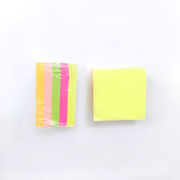 Papier fluorescent créatif auto-adhésif Kawaii 3x3 pouces, bloc-notes écologique, blocs de papier autocollants DIY pour l'école et le bureau