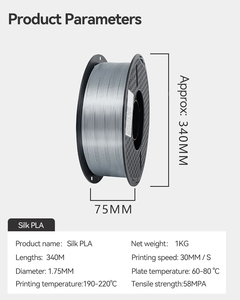 Landu PLA lụa Filament 1.75mm đỏ 1kg, máy in 3D Filament - Product Image 4