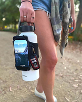 Sac à bandoulière universel personnalisé pour bouteille d'eau avec étui de téléphone portable rotatif pour le sport en plein air, brassard pour tous les téléphones mobiles
