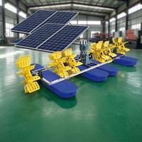 Aérateur solaire Mashow à 6 pales, moteur de pompe à eau AC/DC haute productivité, modèle MSO-1.5-2 pour l'élevage de crevettes et de poissons